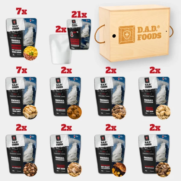 The weekly package for one person with heating system