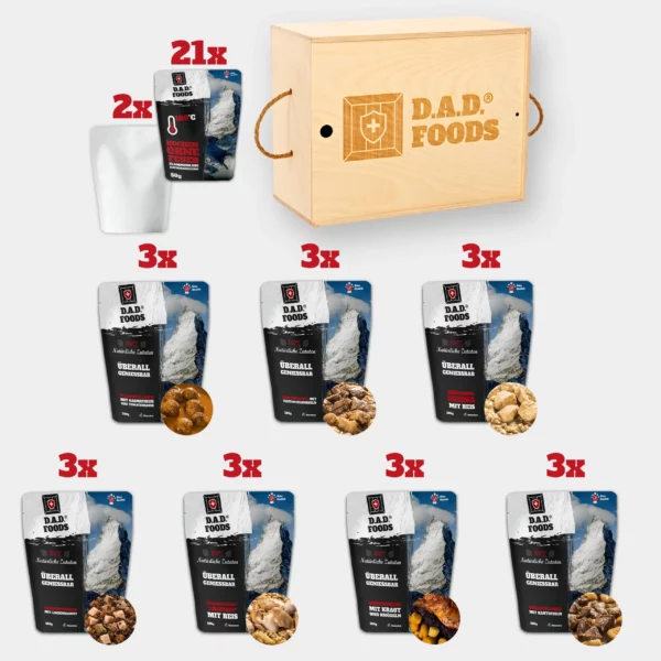 The working mans lunch package, 21 lunch meals with heating system